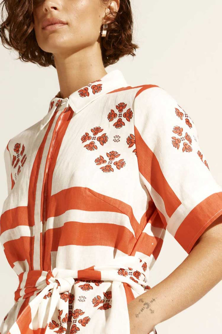 Globe Dress in Tamarillo Scarf