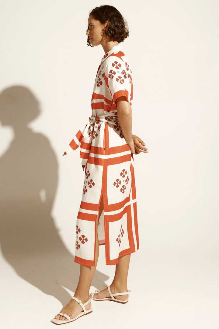 Globe Dress in Tamarillo Scarf