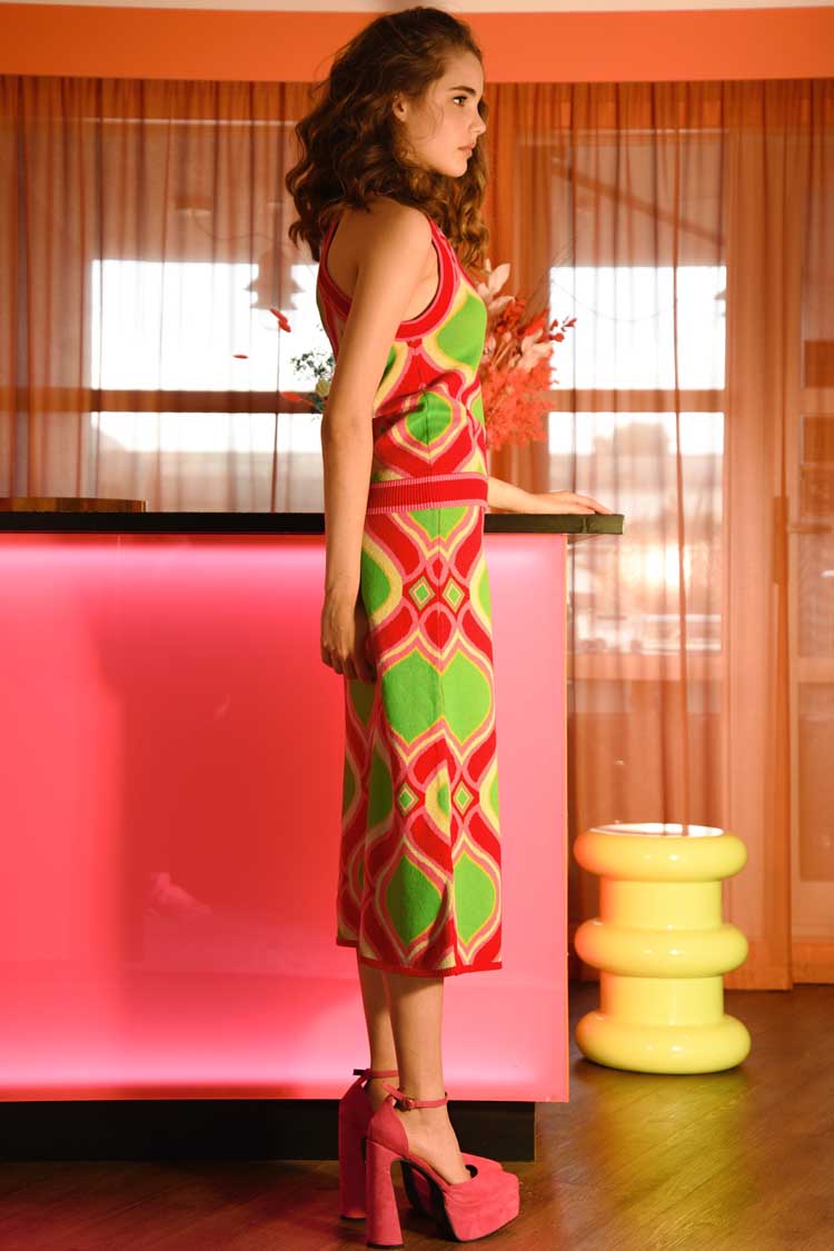 Glow Getter Skirt in Pink Lime | FINAL SALE