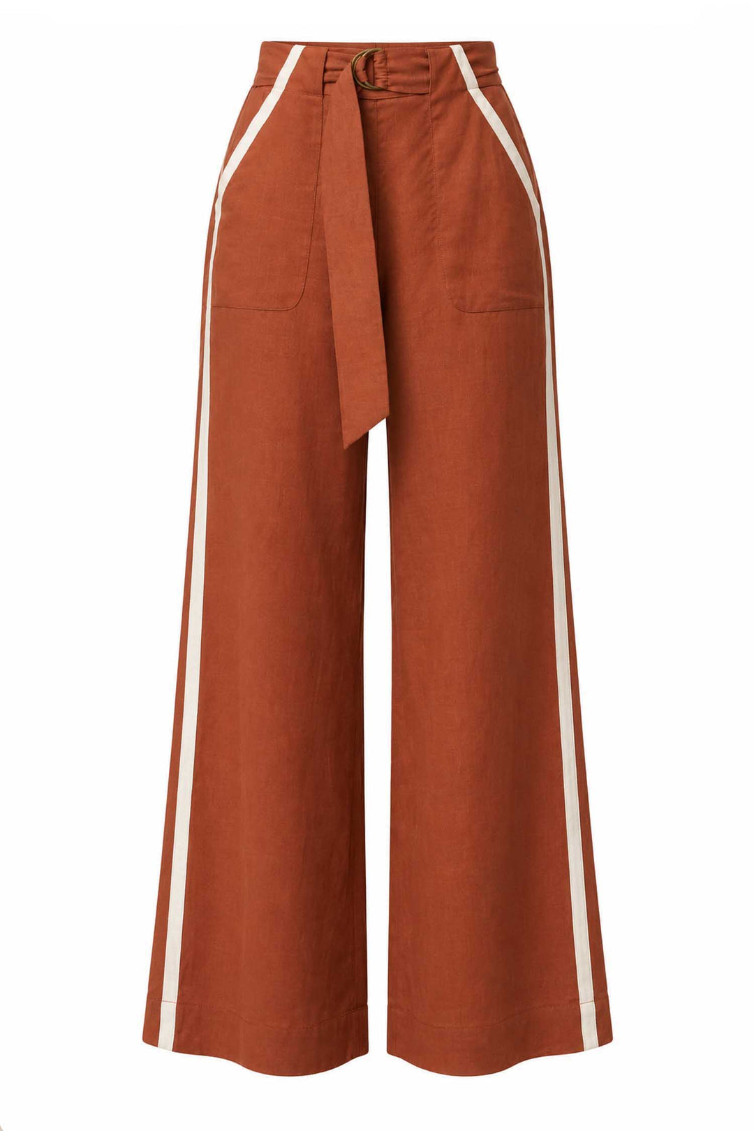 Grace Contrast Bind Pant in Caramel