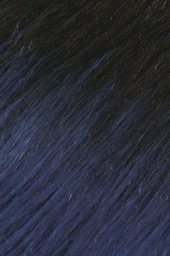 Gradient Faux Fur Jacket in Dusty Blue | FINAL SALE