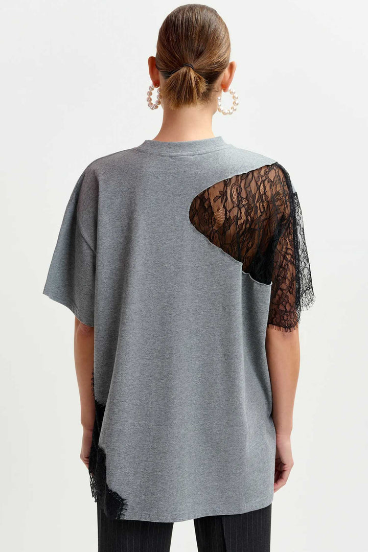 Ibaby Graphic T-shirt w Lace in Shadow