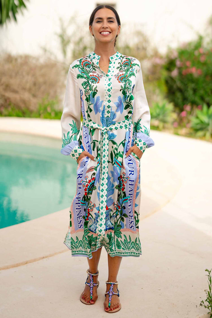 Green Garden Midi Dress
