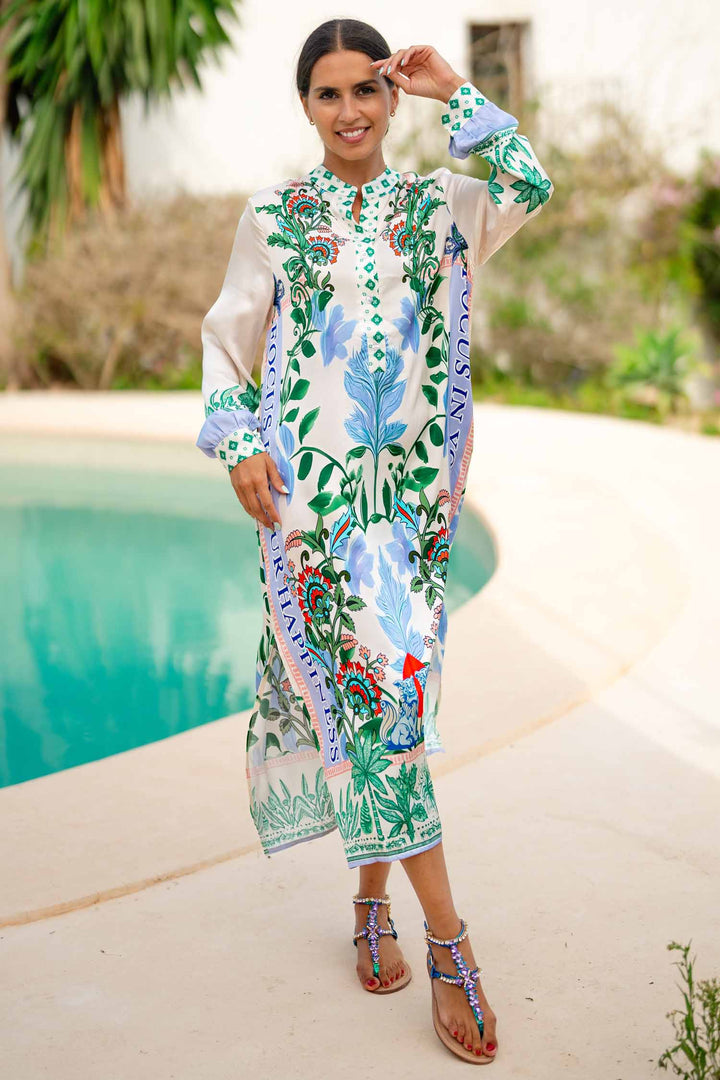 Green Garden Midi Dress