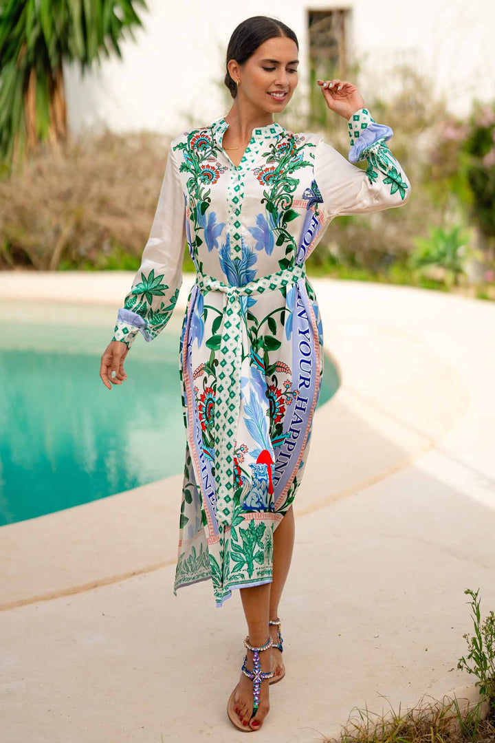 Green Garden Midi Dress