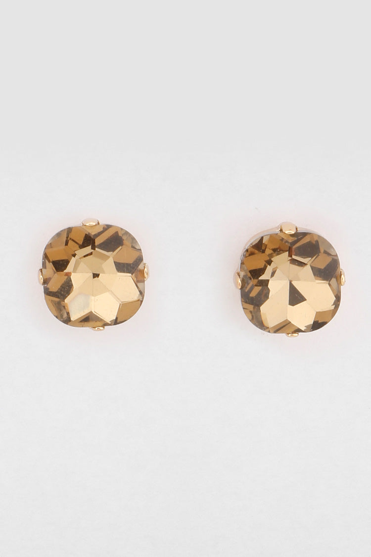 Greer Topaz Crystal Stud in Sand