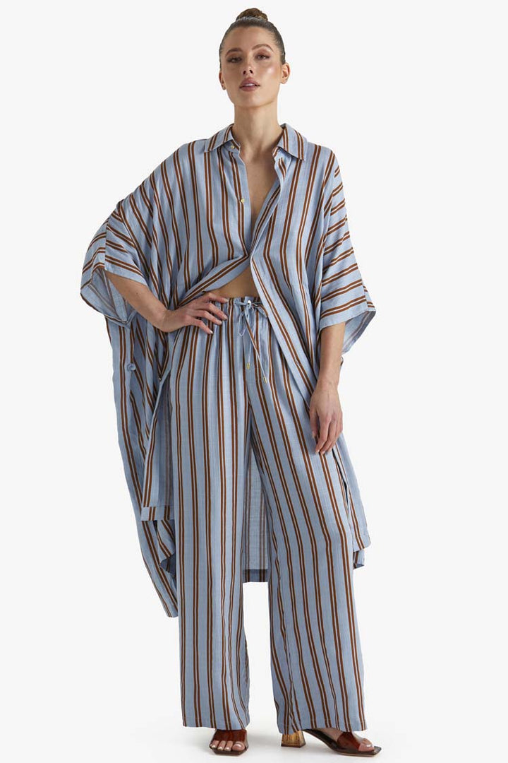 Grounded Shirt Dress in Stripes