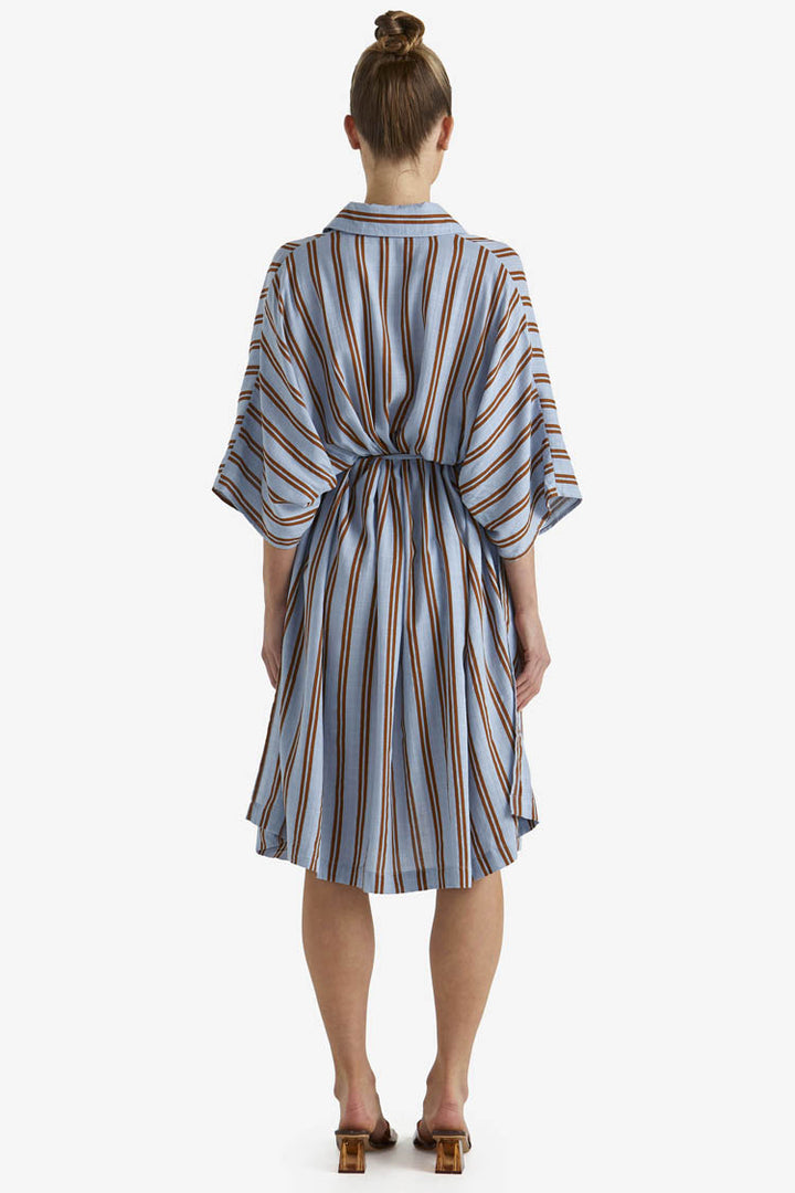 Grounded Shirt Dress in Stripes