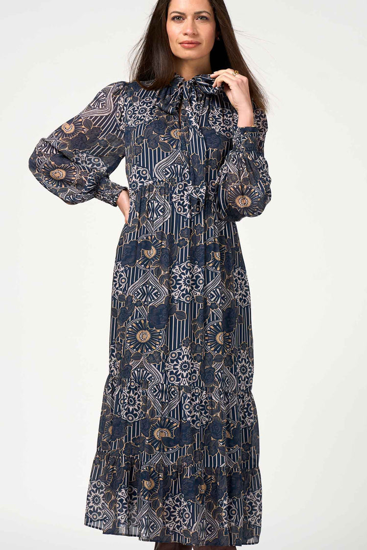 Halcyon Midi Dress in Indigo