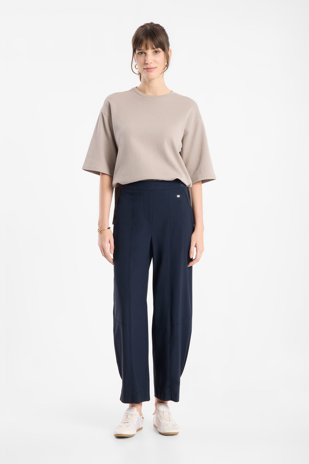 Hale 7/8 Jersey Pant in Navy Blue