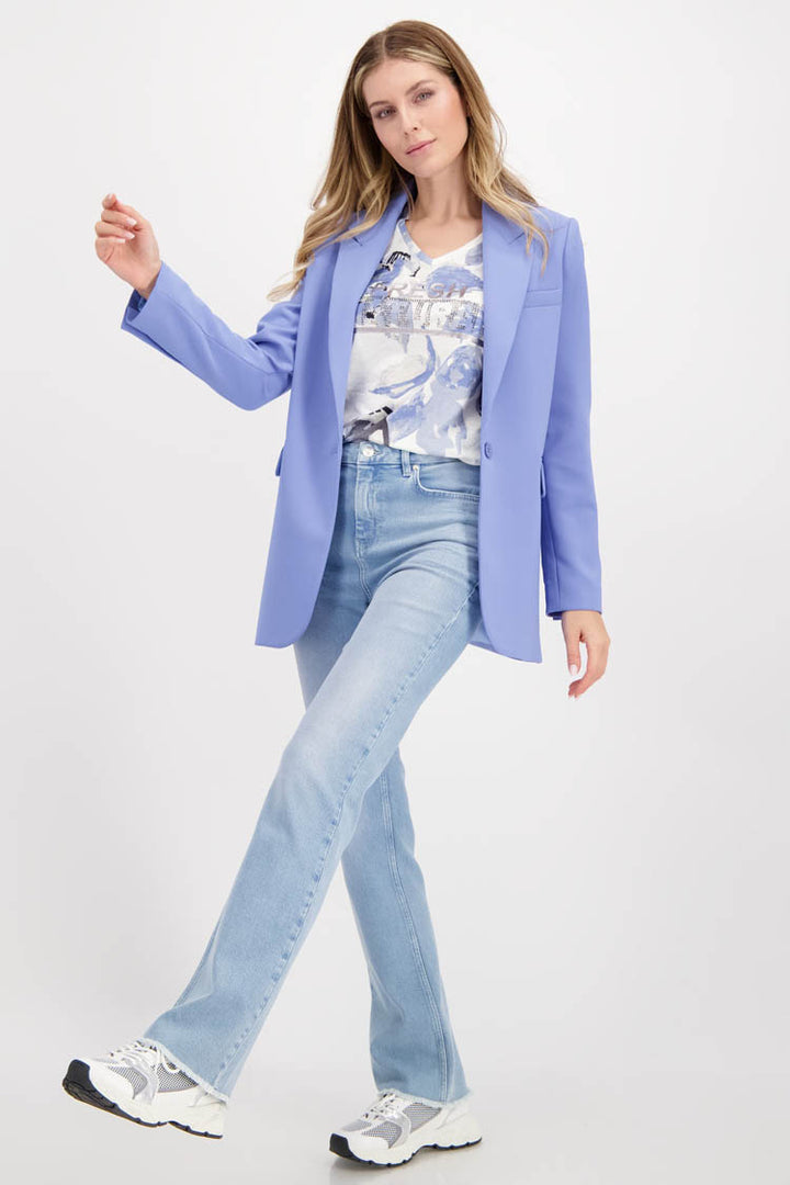 Half Sleeve Floral Shirt in Blue
