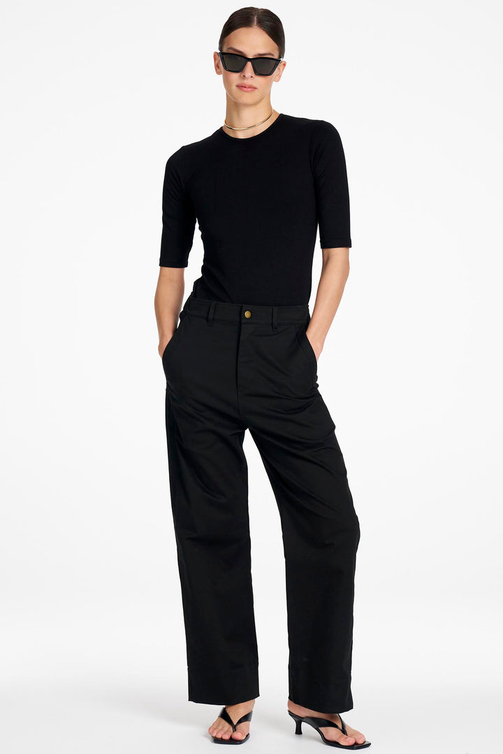 Half Sleeve Top in Black