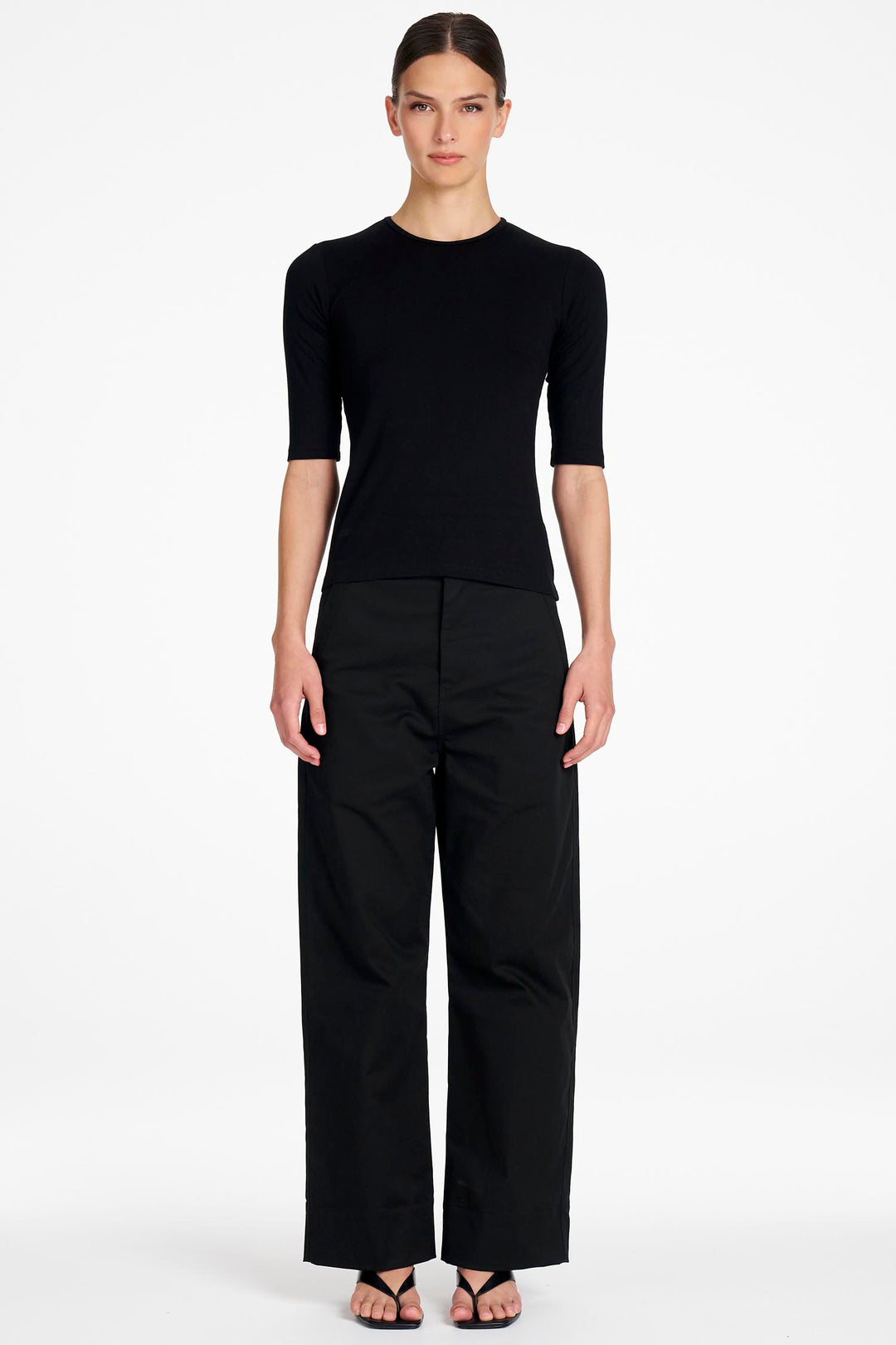 Half Sleeve Top in Black