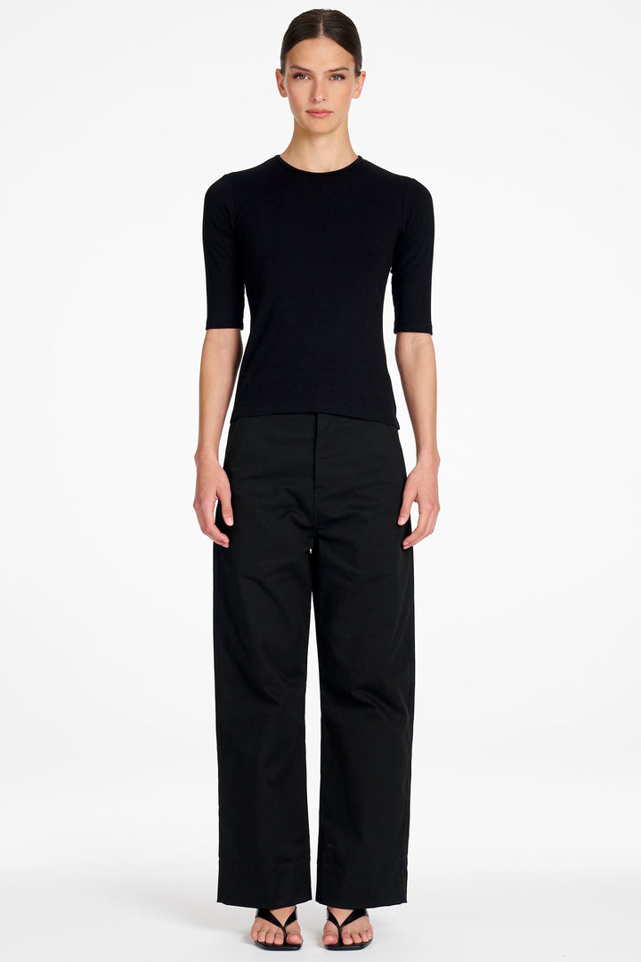 Half Sleeve Top in Black
