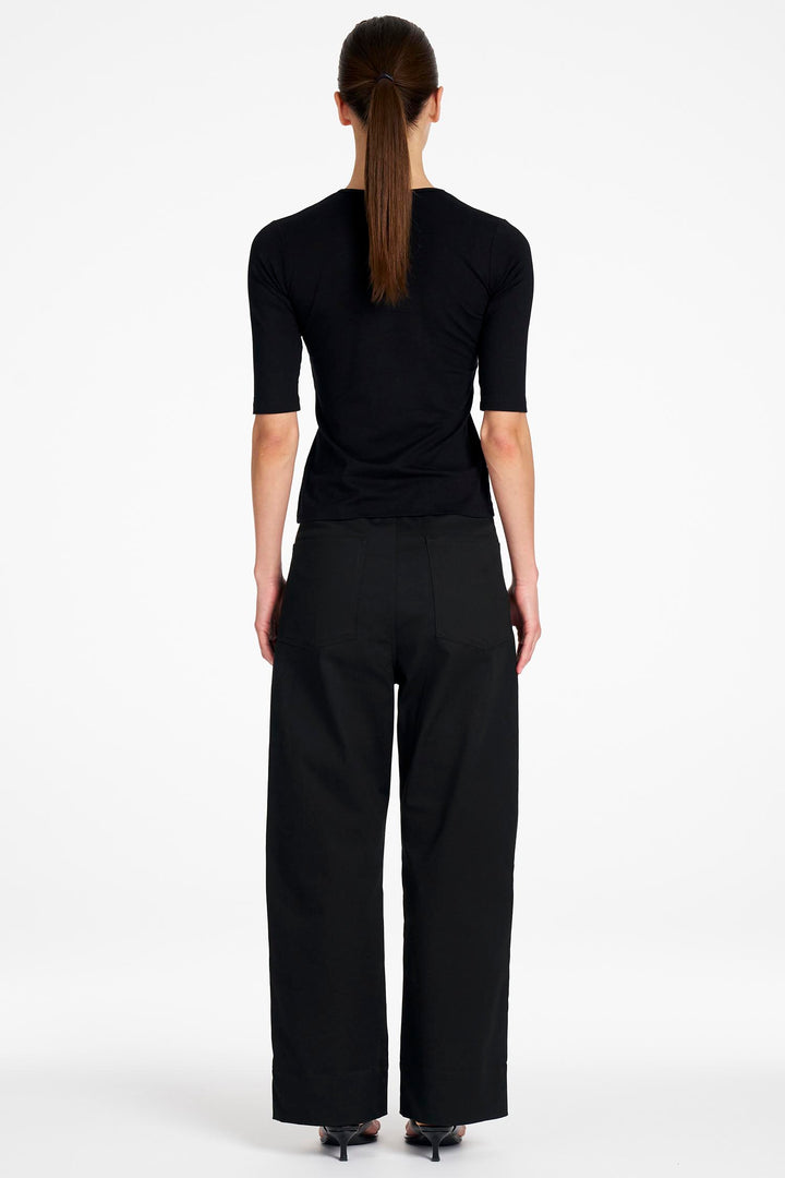 Half Sleeve Top in Black