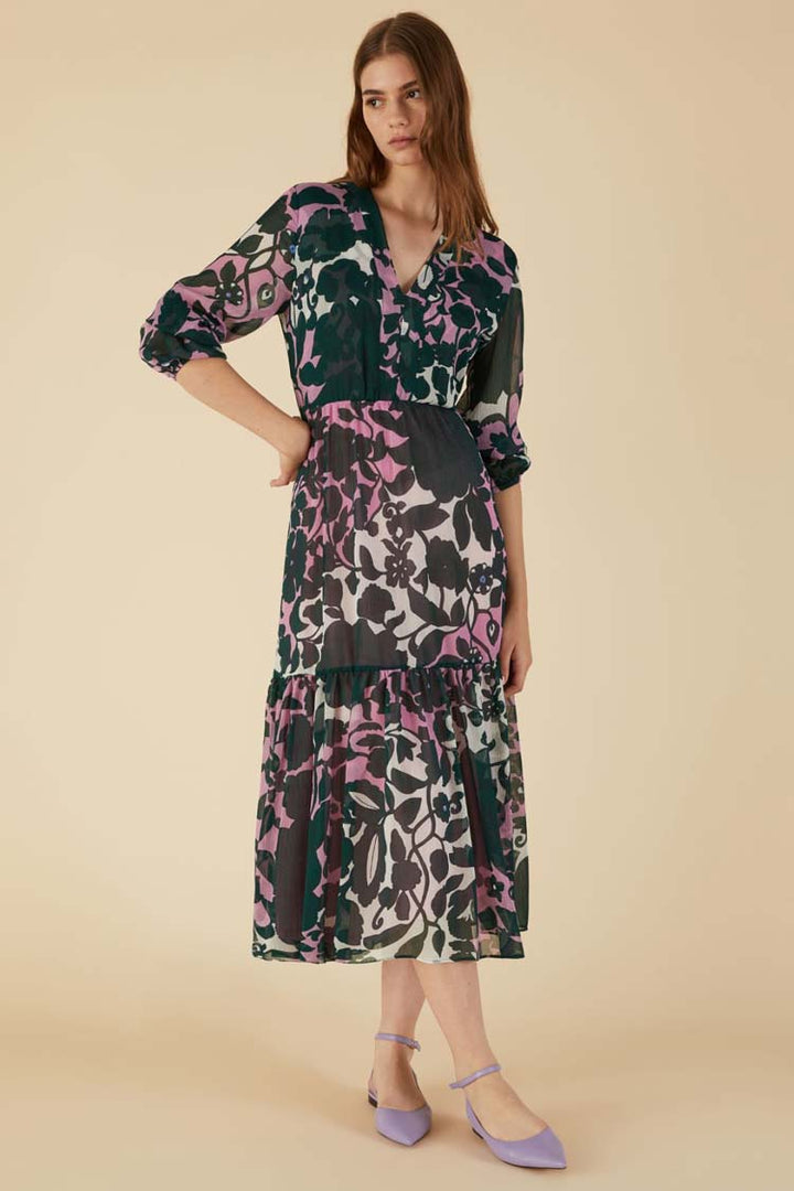 Halle Floral Tiered Dress
