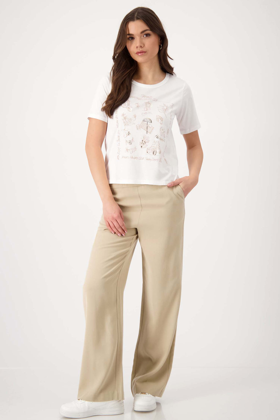 Hand Drawing Collage Print T-Shirt