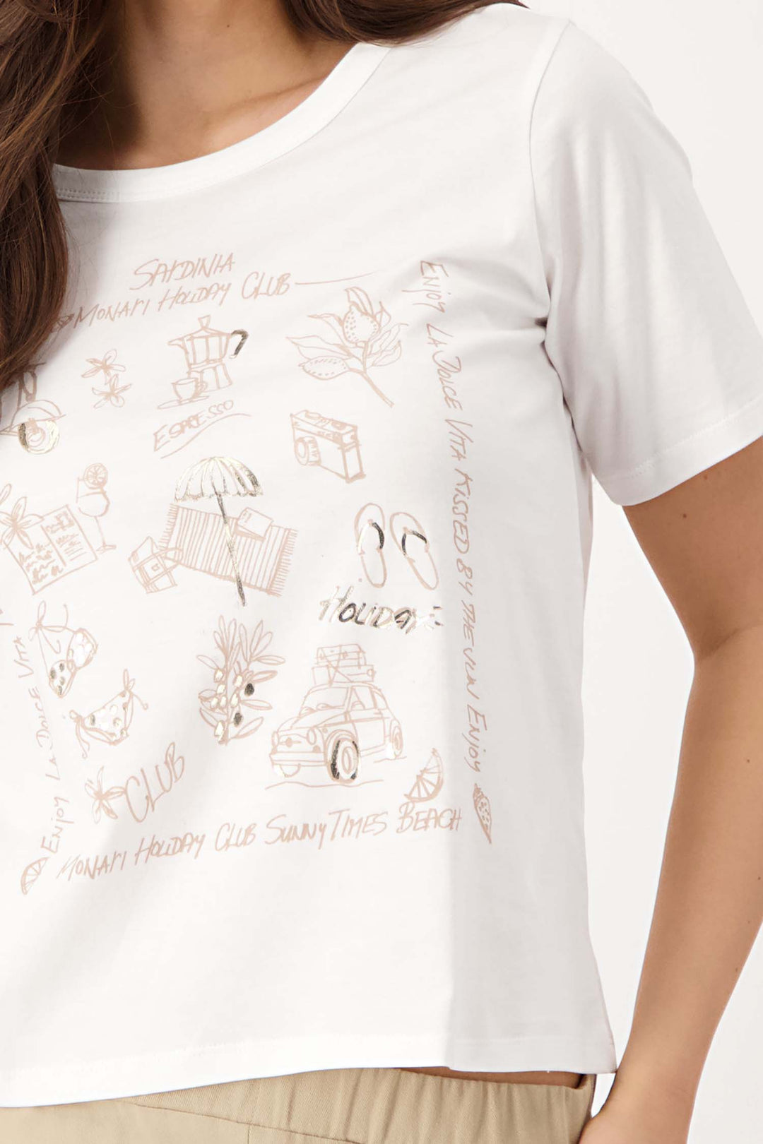 Hand Drawing Collage Print T-Shirt