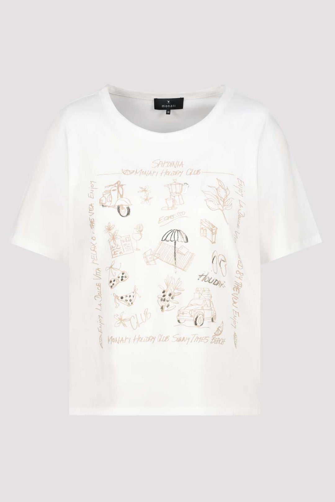 Hand Drawing Collage Print T-Shirt