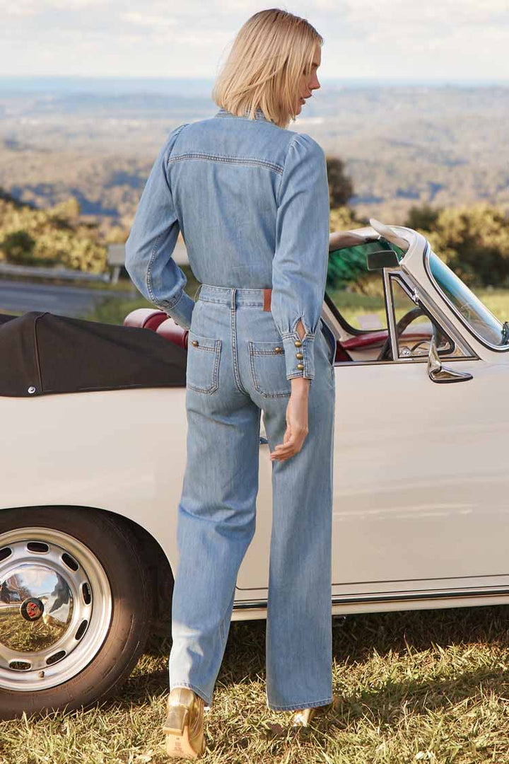 Hanker Top in Light Washed Denim
