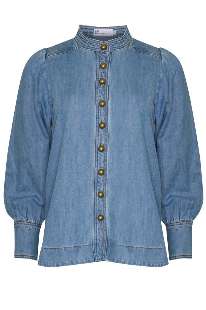 Hanker Top in Light Washed Denim