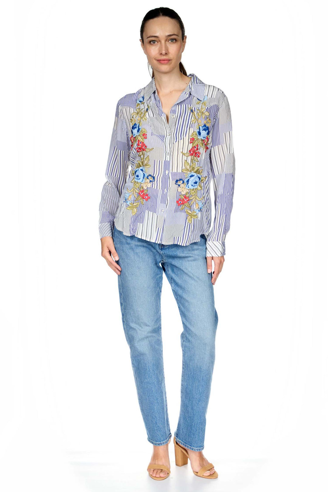 Hannah Western Seamed Shirt in Osiris Stripe