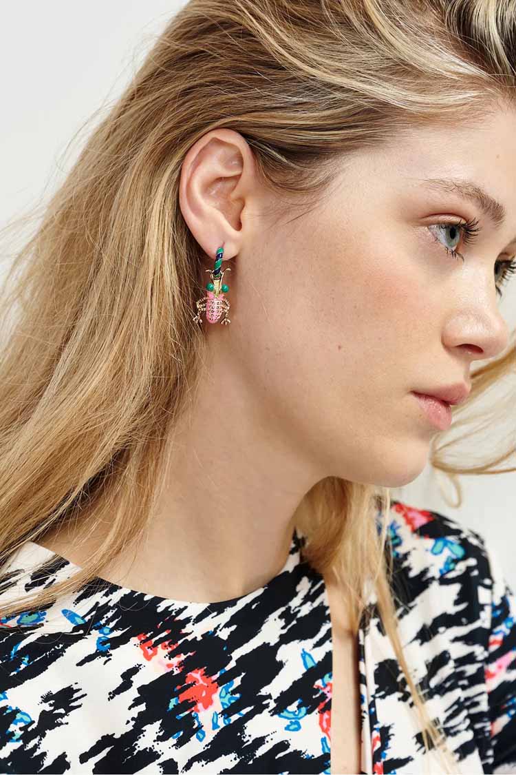 Hans Hoop Earring - Bug & Robot Head