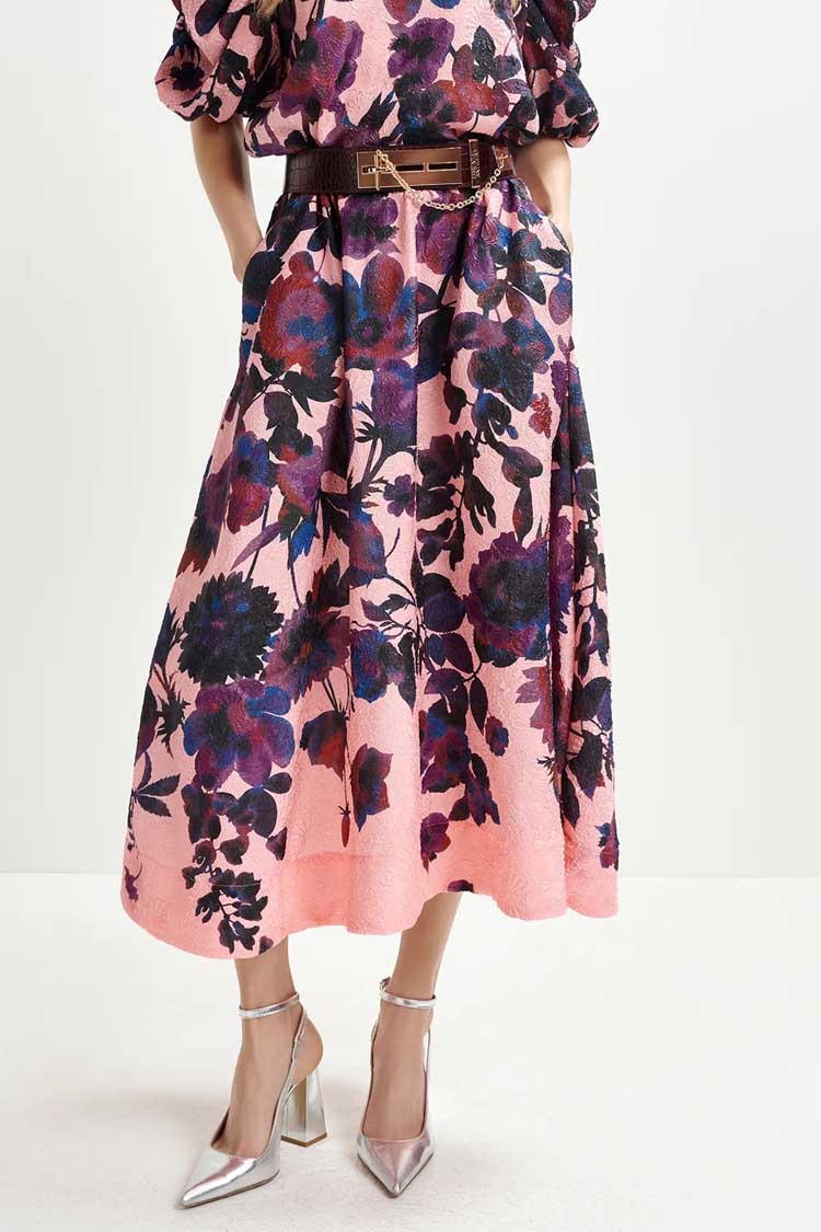 Harbour Jacquard Midi Skirt