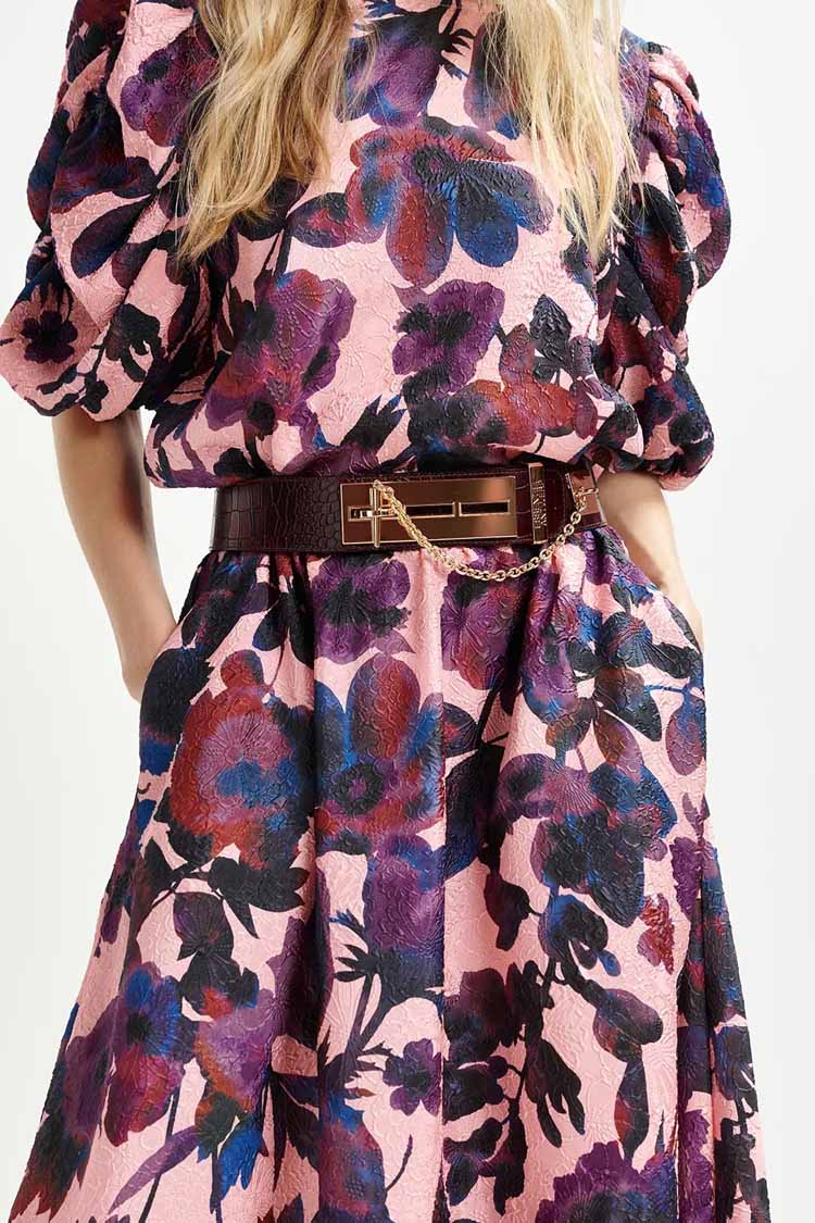 Harbour Jacquard Midi Skirt