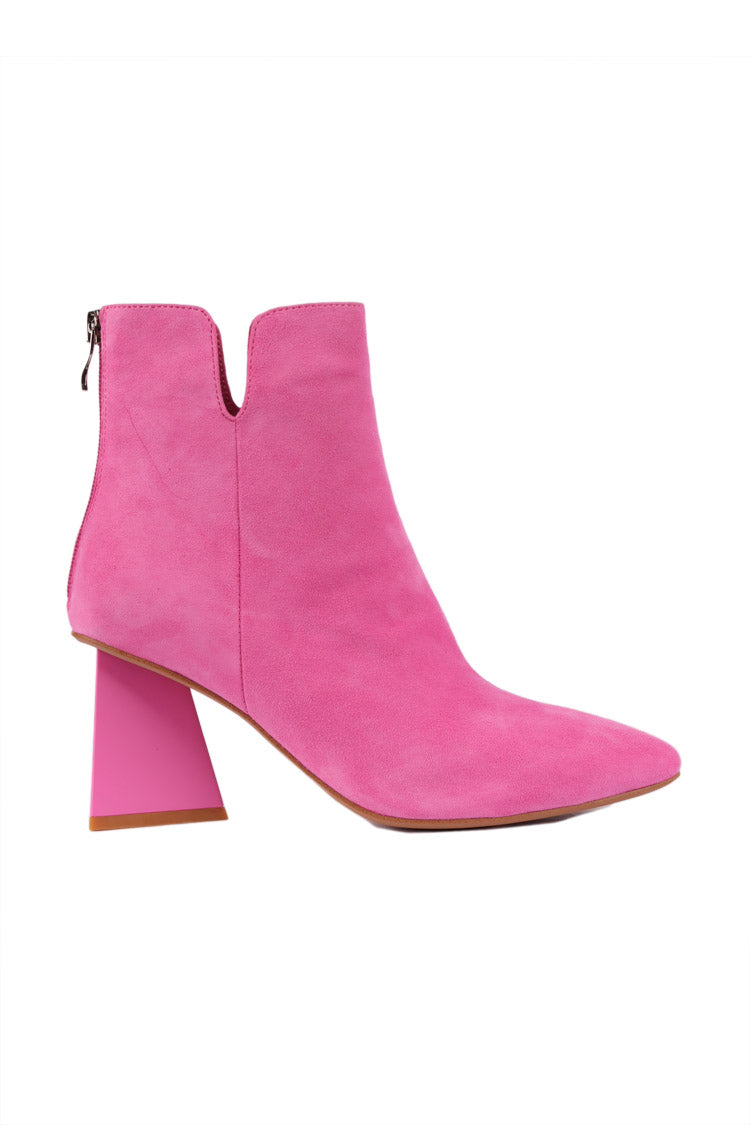 Harini Suede Ankle Boots in Lipstick