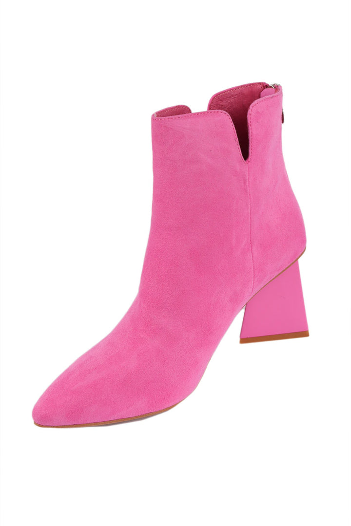 Harini Suede Ankle Boots in Lipstick