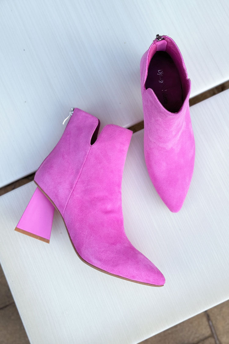 Harini Suede Ankle Boots in Lipstick