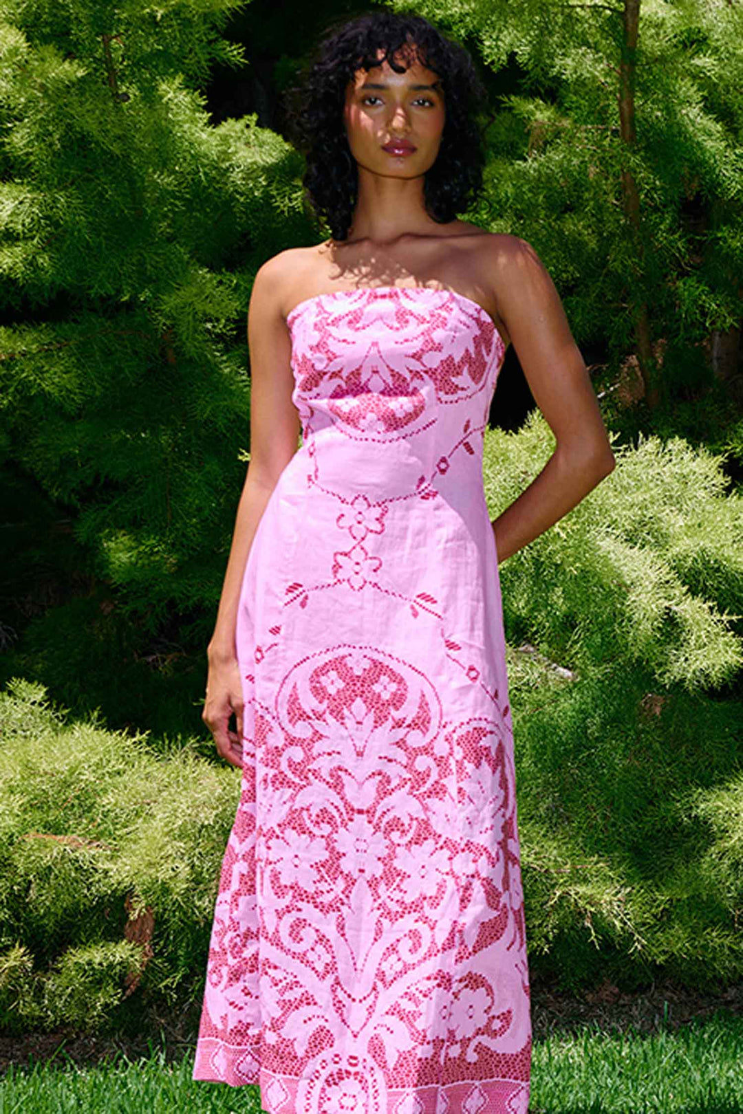 Harper Dress in Magenta