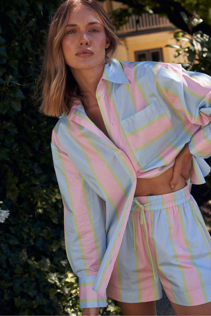 Harvey Short in Powder Stripe | FINAL SALE