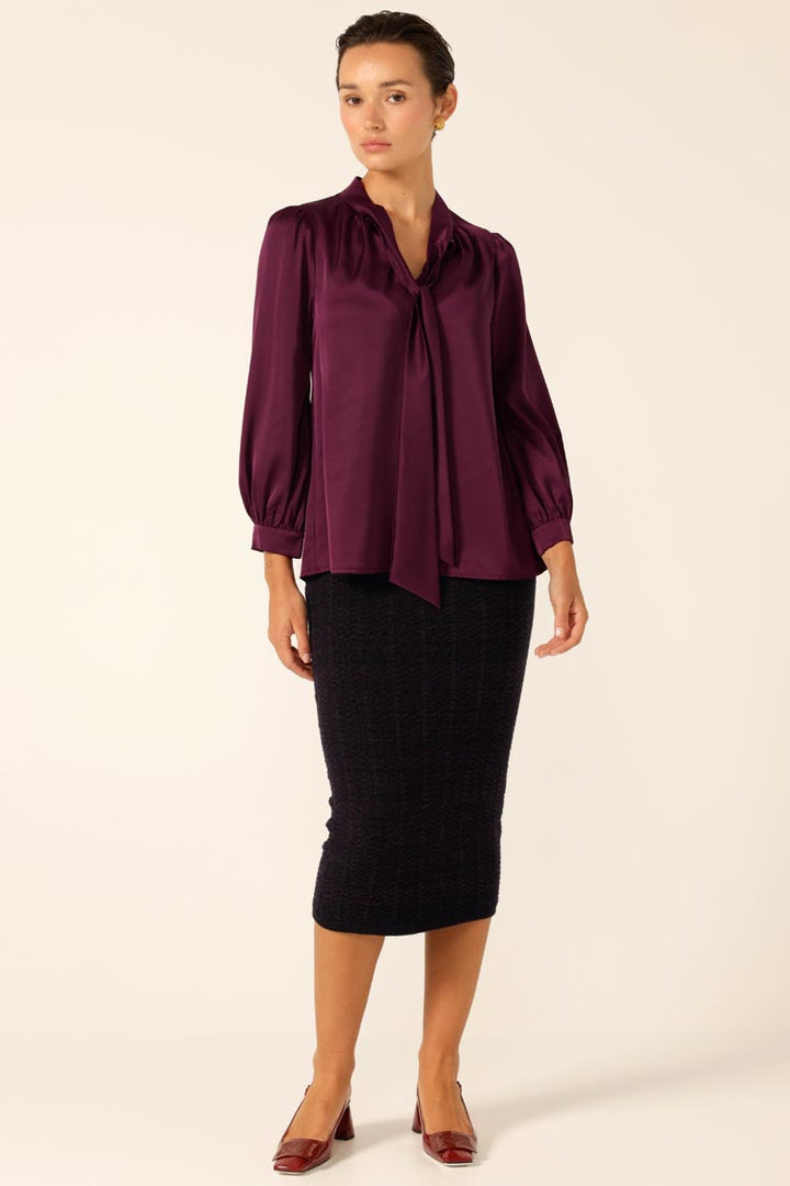 Hatchie Blouse in Black Cherry