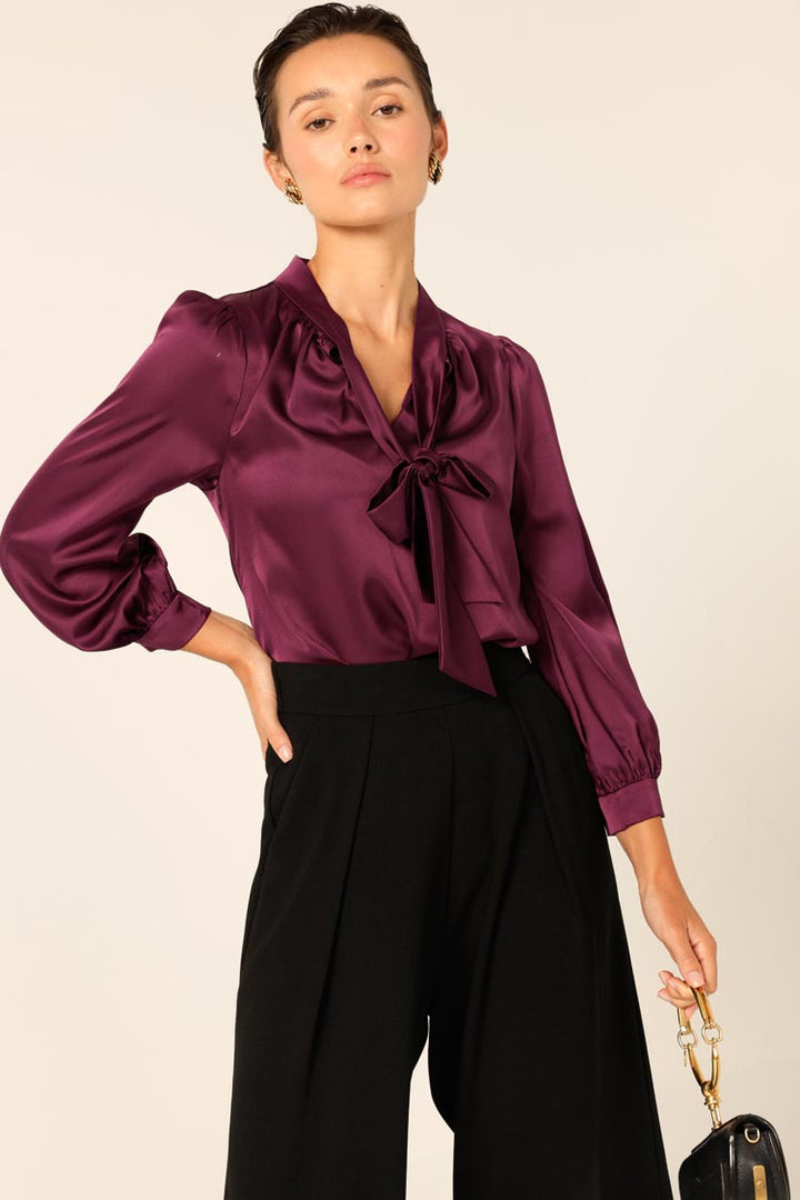 Hatchie Blouse in Black Cherry
