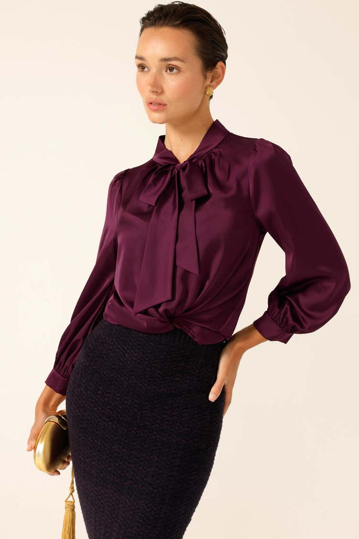 Hatchie Blouse in Black Cherry