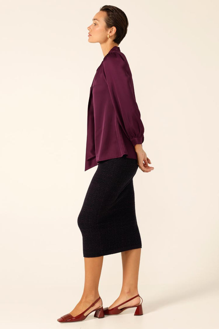 Hatchie Blouse in Black Cherry