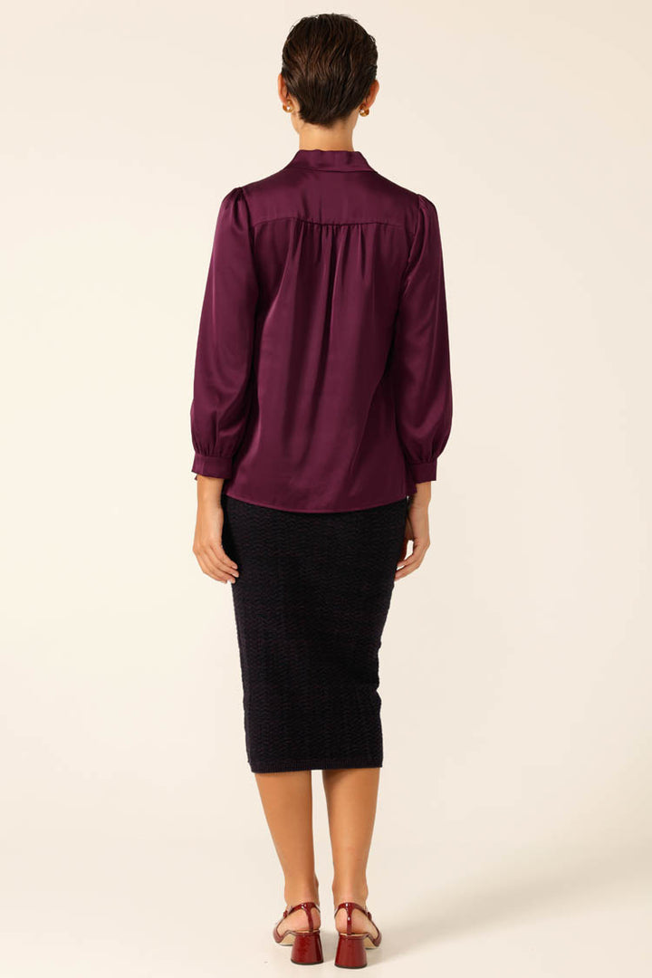 Hatchie Blouse in Black Cherry