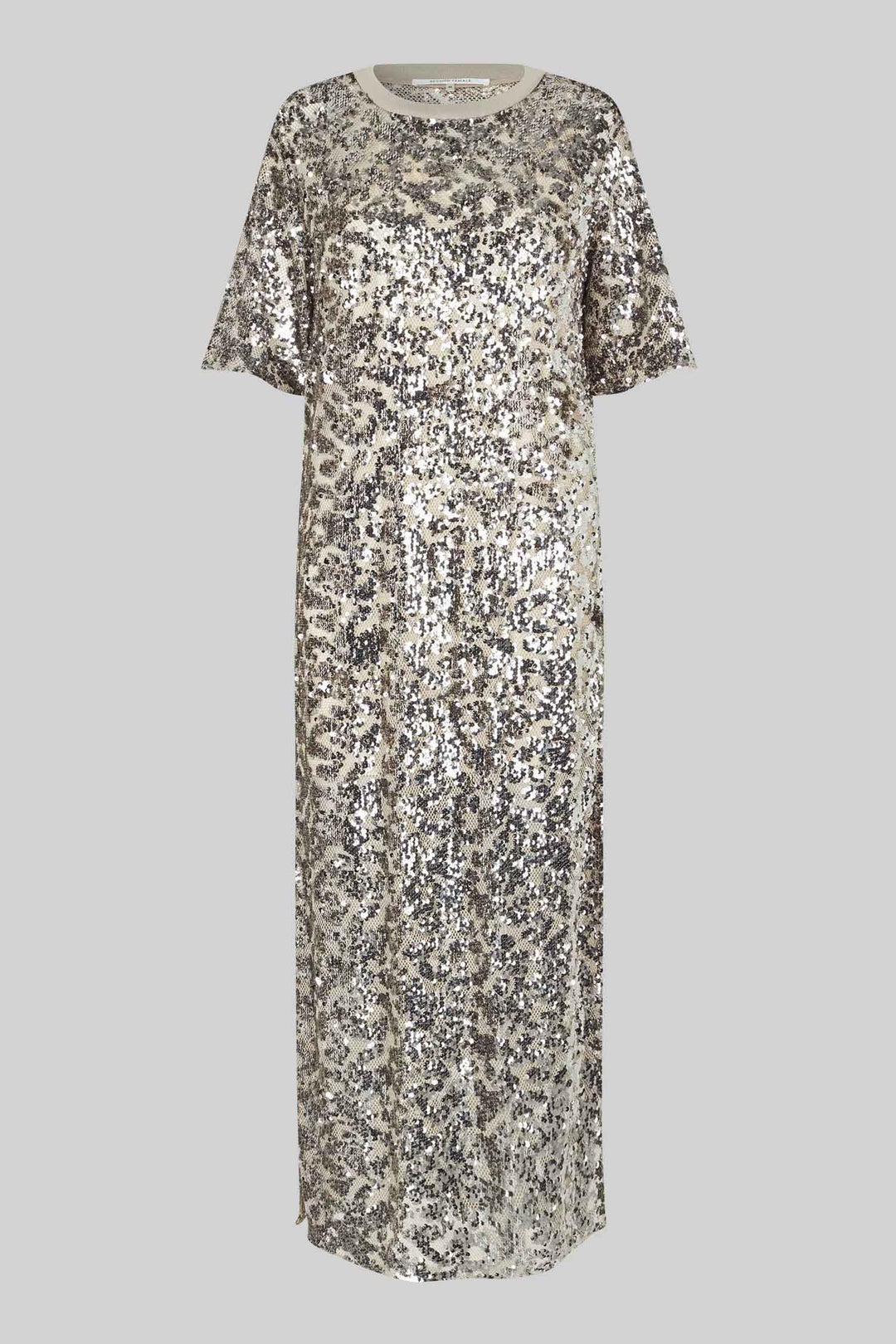 Haveny Sequin Maxi Dress in Elephant