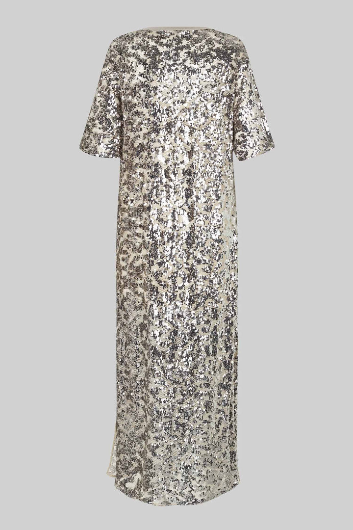 Haveny Sequin Maxi Dress in Elephant