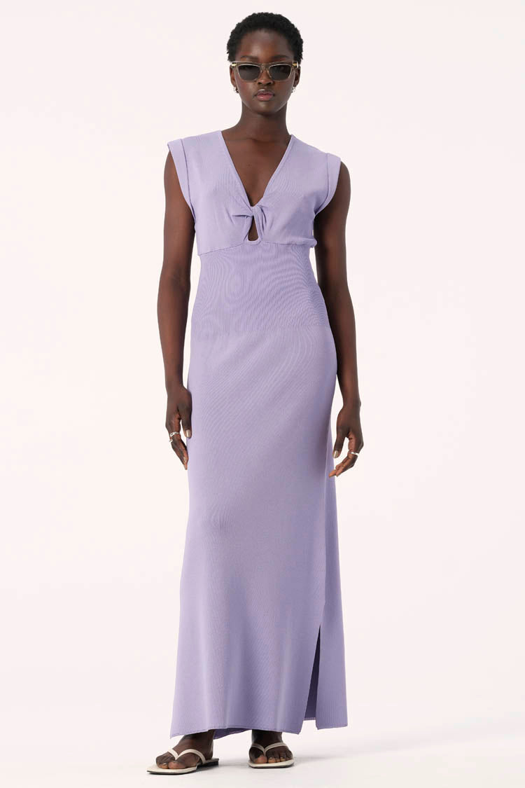 Heather Reversible Knit Dress in Lilac