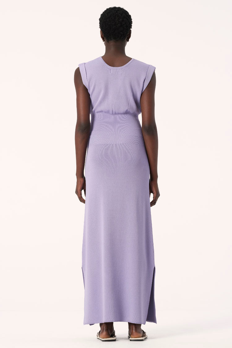 Heather Reversible Knit Dress in Lilac