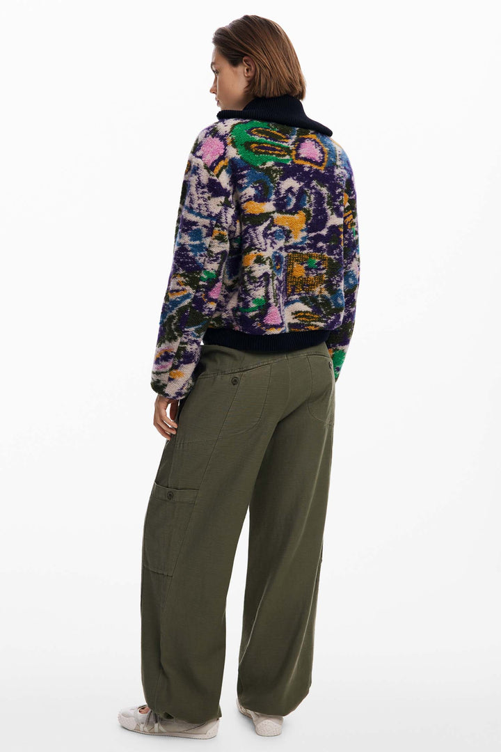 Heathered Bomber Jacket in Tutti Fruti