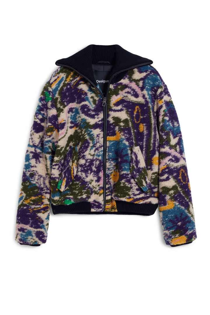 Heathered Bomber Jacket in Tutti Fruti