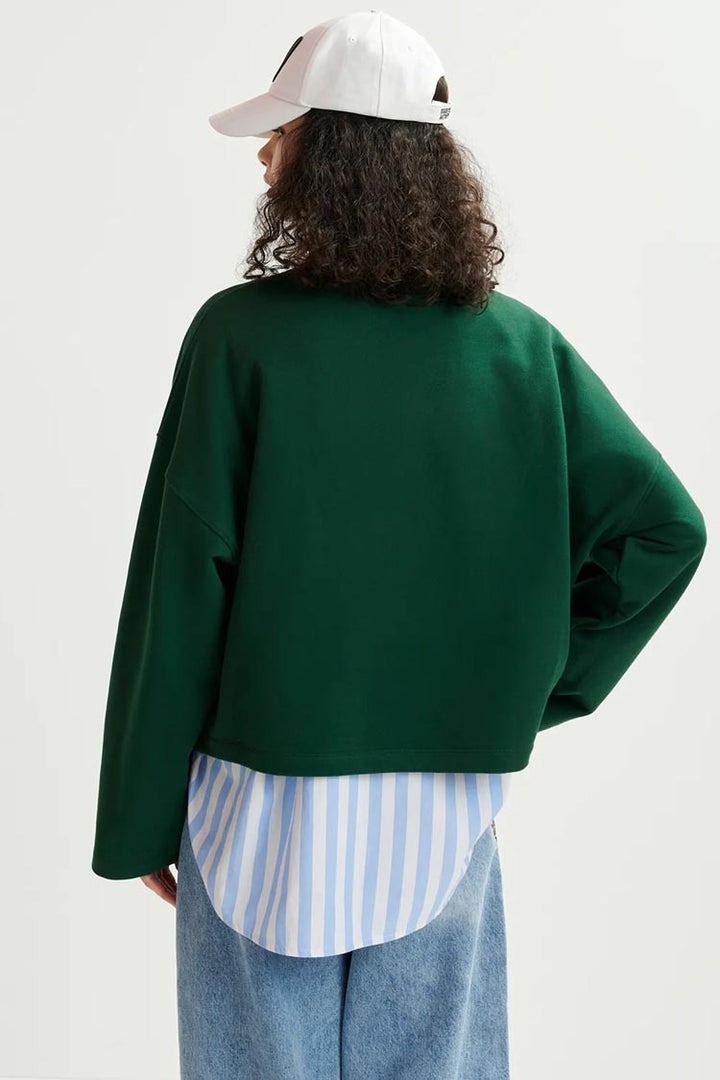 Hedance Organic Cotton Sweatshirt w Sequin Embroideries