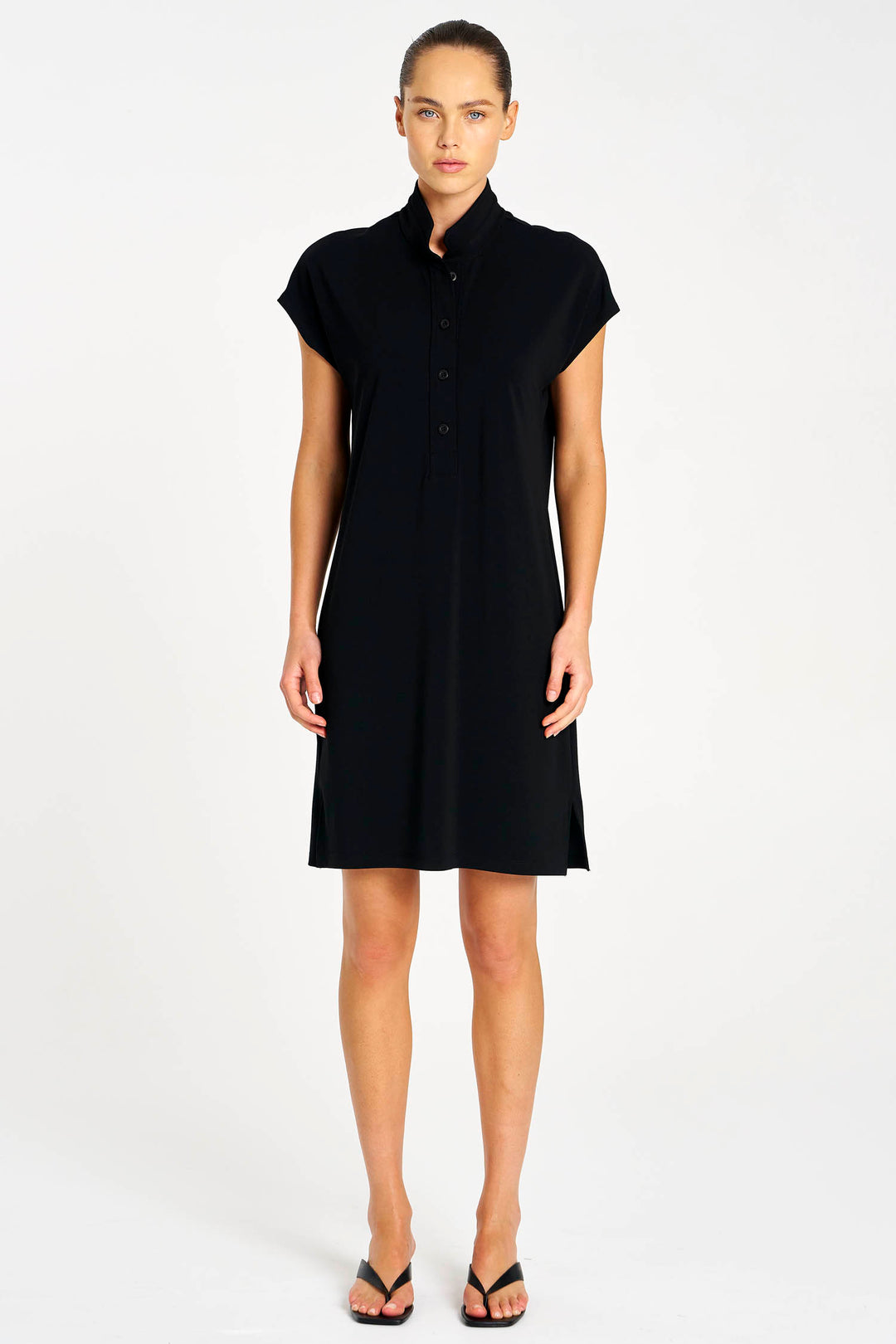 Henley Dress in Black