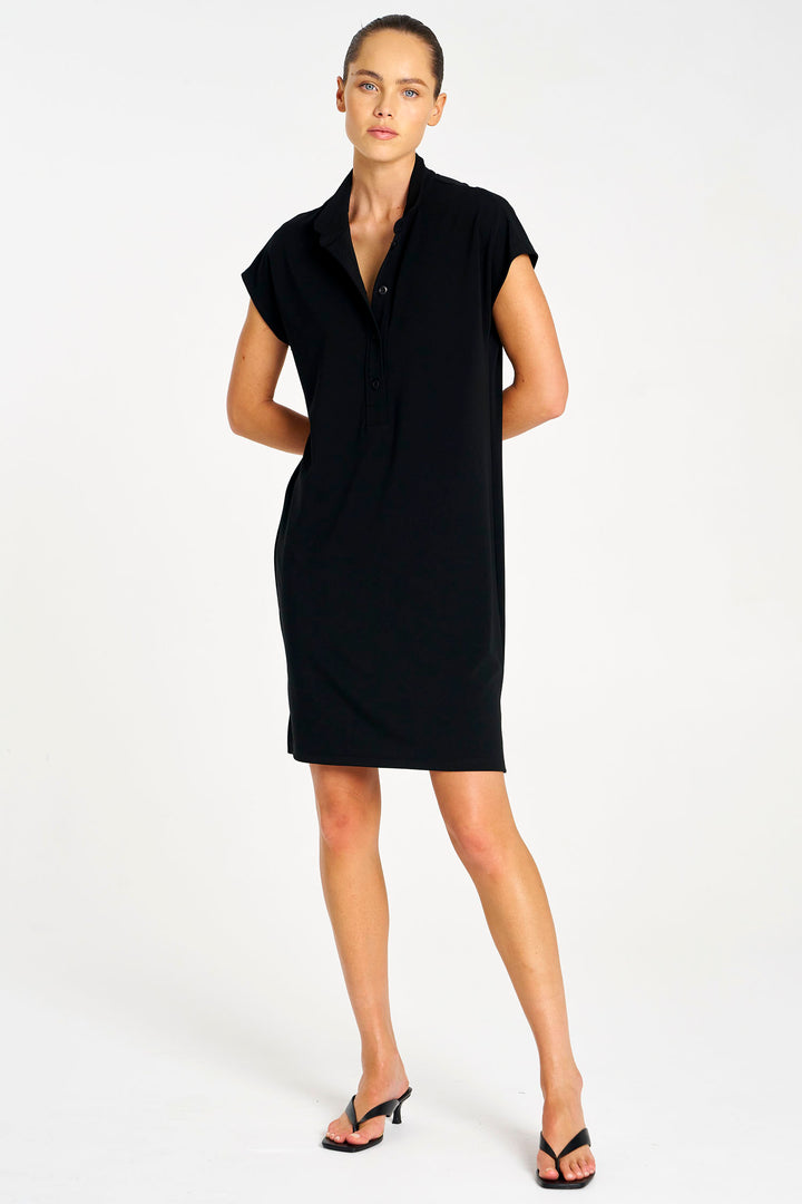 Henley Dress in Black