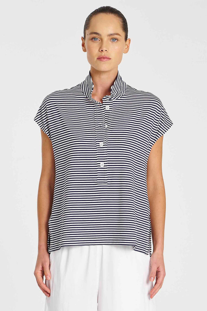 Henley Tank in Marine Yacht Stripe