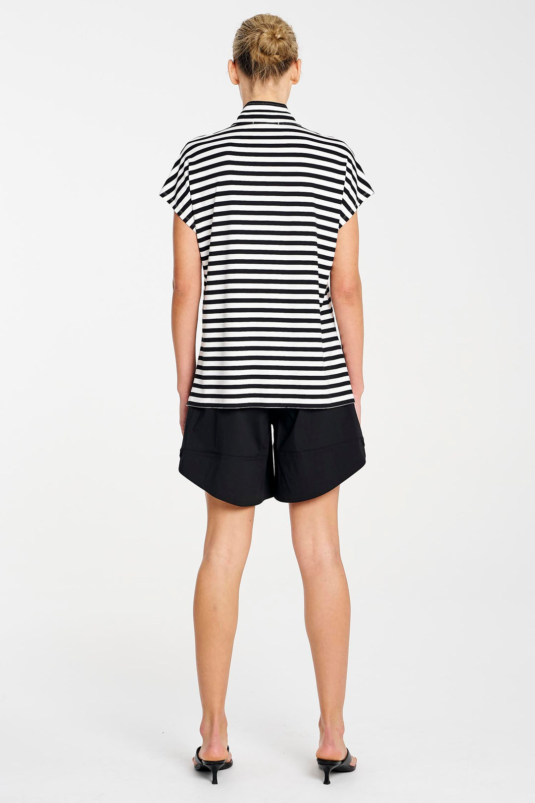 Henley Tank in Black White